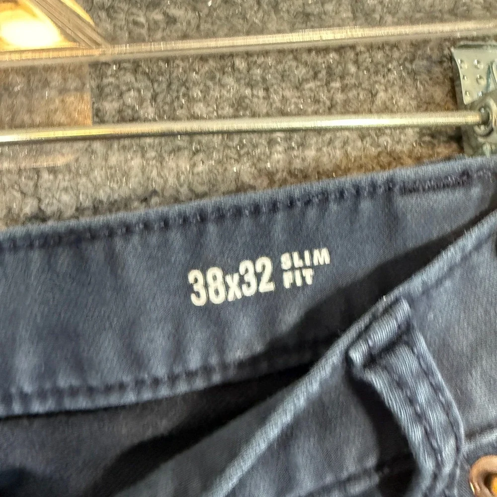 Banana Republic Travel Jean Mens 38x32 Blue Slim Fit Stretch Straight Leg Casual